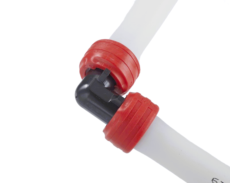 PE-Xa Pipe with 90° Elbow Connection